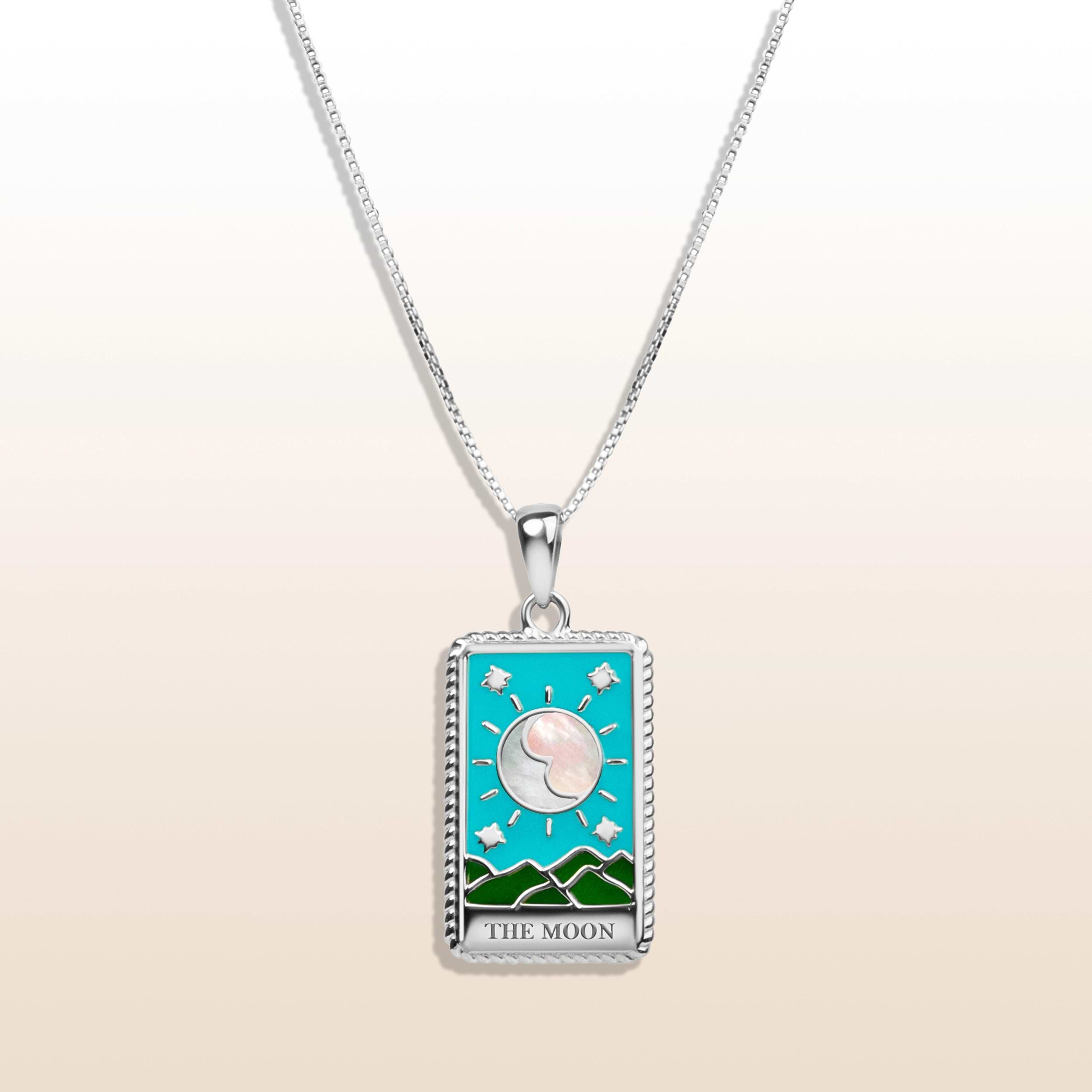 Picture of Trust Your Intuition - "The Moon" Tarot Card Necklace