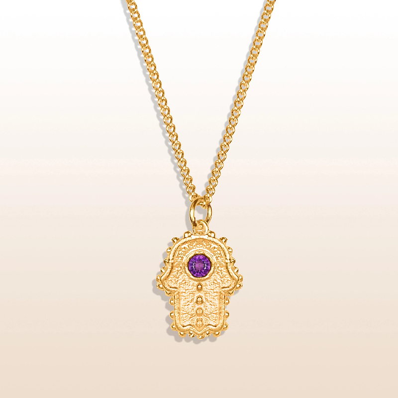 Budding Protection - Gold Plated Lotus Evil Eye Necklace