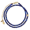 Karma and Luck  Necklace  -  BR/GP HEART LAPIS CHOKER