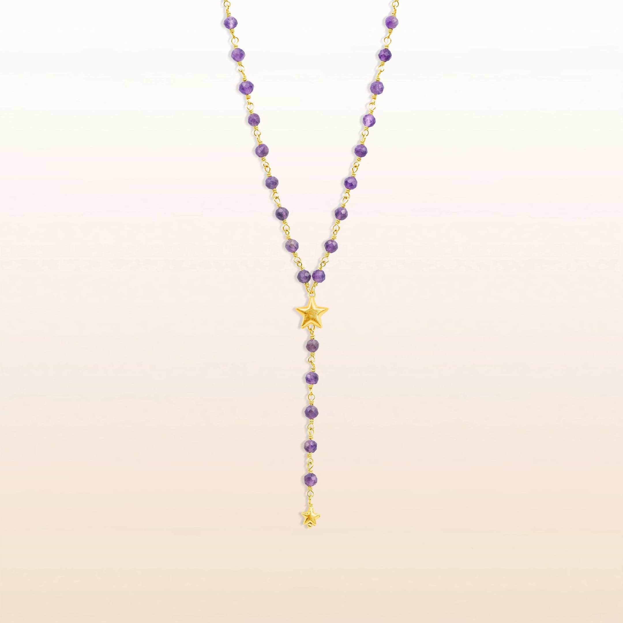 Picture of Miraculous Inspiration - Amethyst Star Charm Rosary