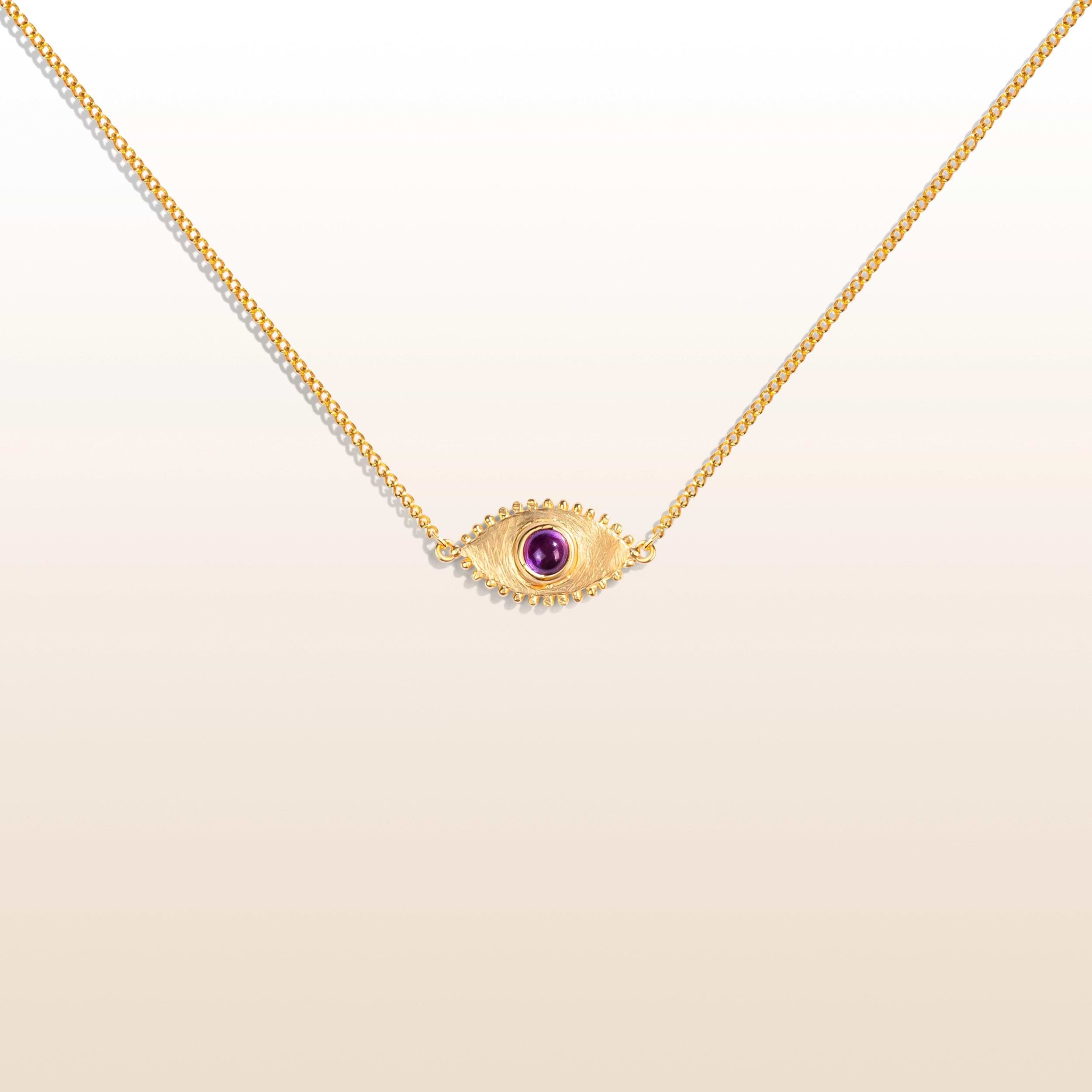 Picture of Reclaiming Self - Amethyst Evil Eye Charm Necklace