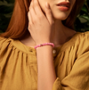 Picture of Genuine Peace - Pink Tourmaline October Birthstone Evil Eye Bracelet