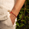 Karma and Luck  Bracelets - Red Mens  -  Spiritual Bliss - Triple Protection Red Macrame Bracelet