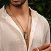 Karma and Luck  Necklaces - Mens  -  Higher Power - Snakehead Mantra Pendant Necklace