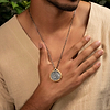 Karma and Luck  Necklaces - Mens  -  Reside in Wisdom - Lapis Lazuli Eye of Horus Necklace