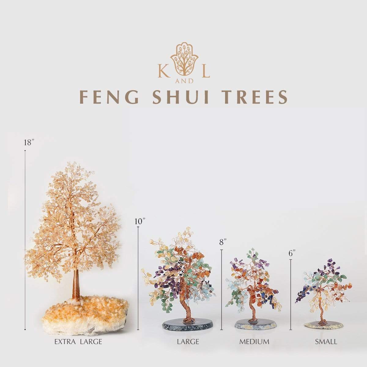 Karma and Luck  Tree of life  -  Balance & Harmony - Multi Stone Chakra Feng Shui Tree