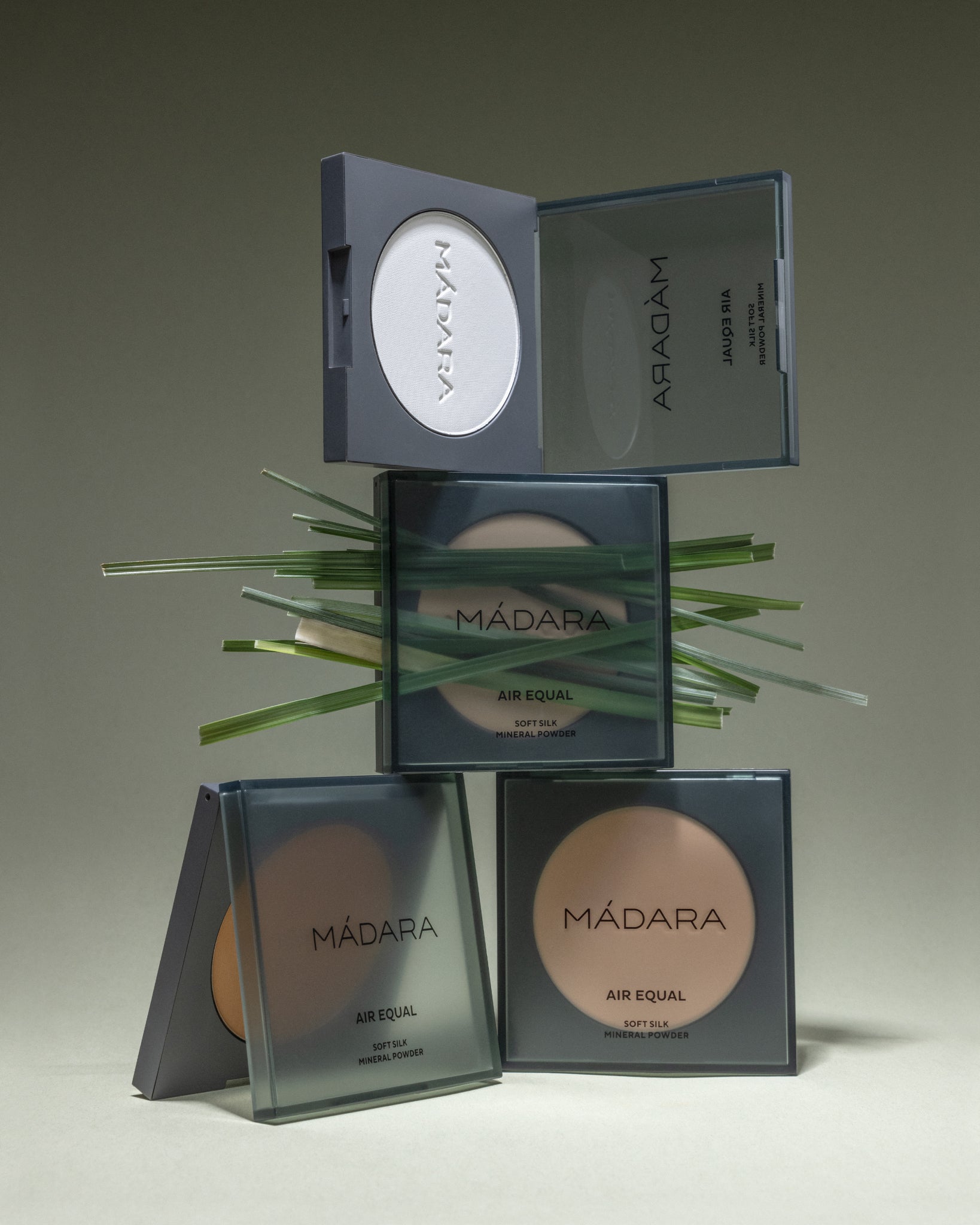 MÁDARA Organic Skincare air equal powder shades A6800 product photo on plain background.