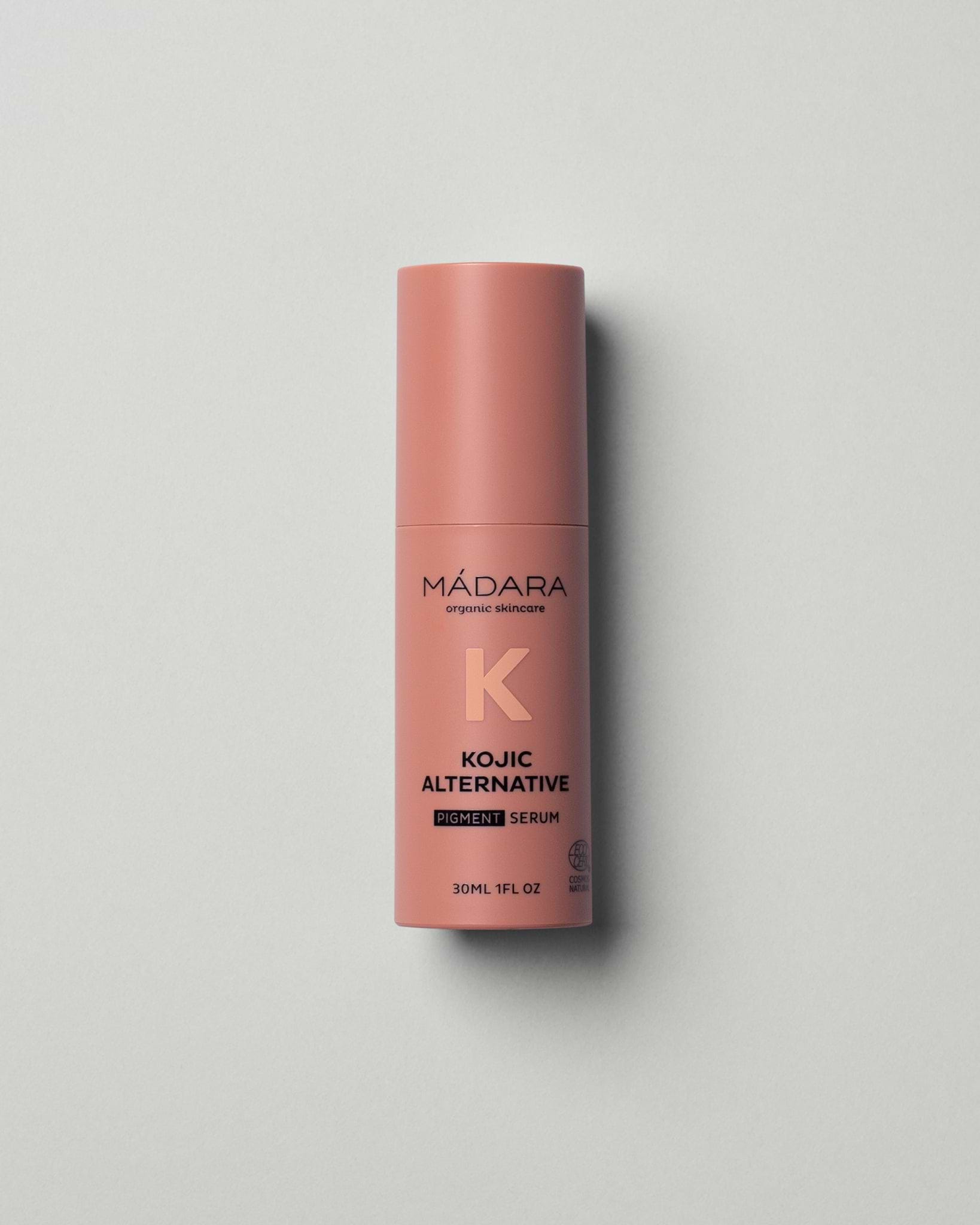 MÁDARA Organic Skincare kojic alternative pigment serum A2125 serum product photo on plain background.