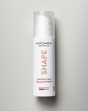 MÁDARA Organic Skincare shape caffeine mate cellulite cream A1152 face cream product photo on plain background.