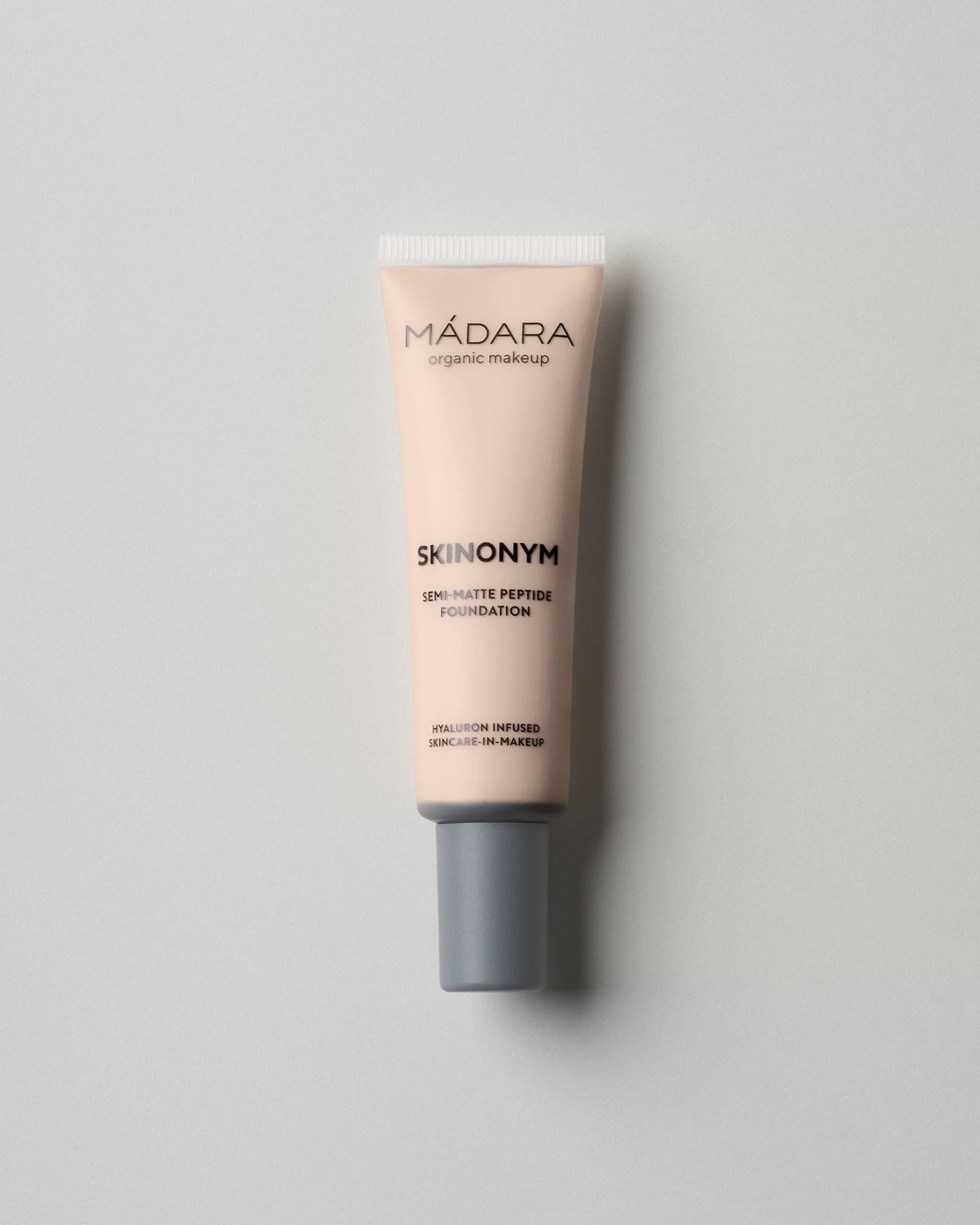 MÁDARA Organic Skincare skinonym foundation porcelain A6081 foundation product photo on plain background.