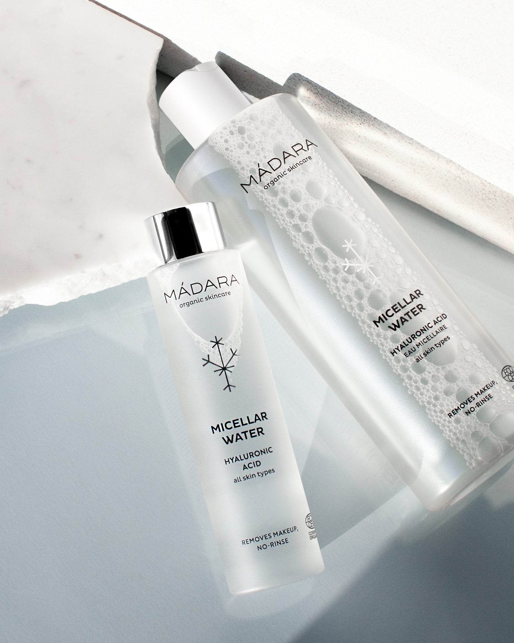 MÁDARA Organic Skincare hyaluronic acid micellar water madara A2041 product photo on plain background.