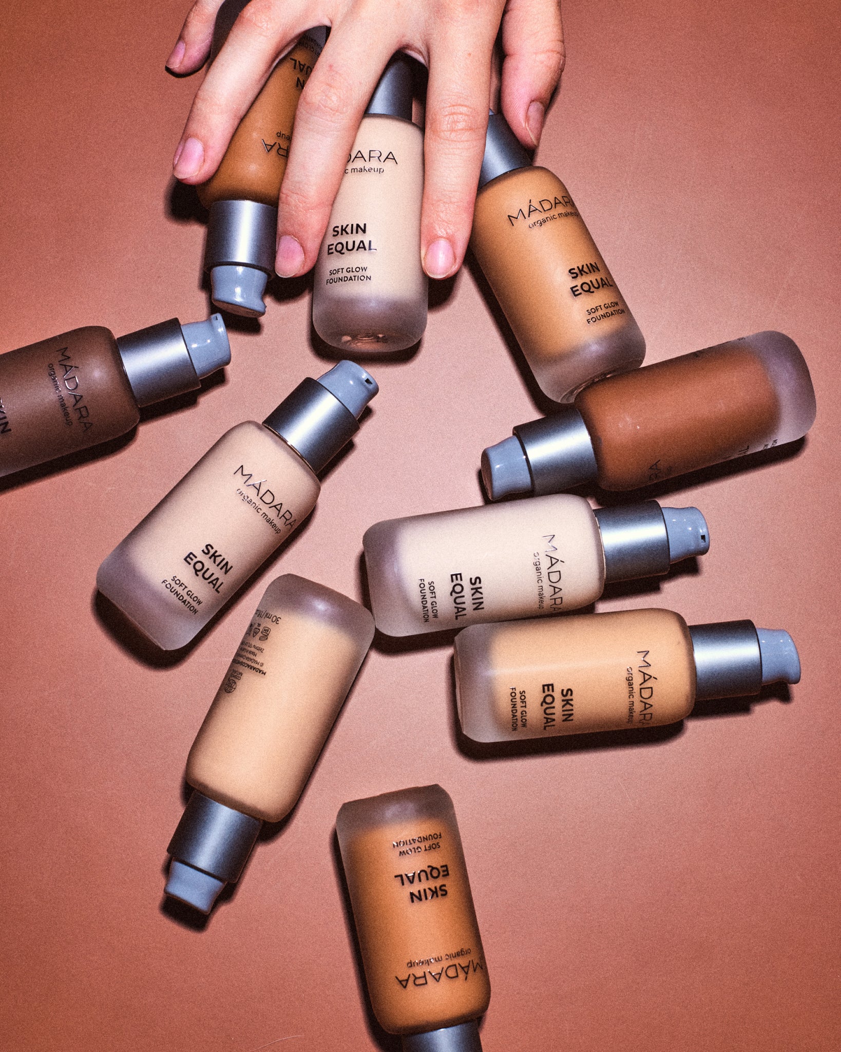 MÁDARA Organic Skincare soft glow foundation A6063 foundation product photo on plain background.