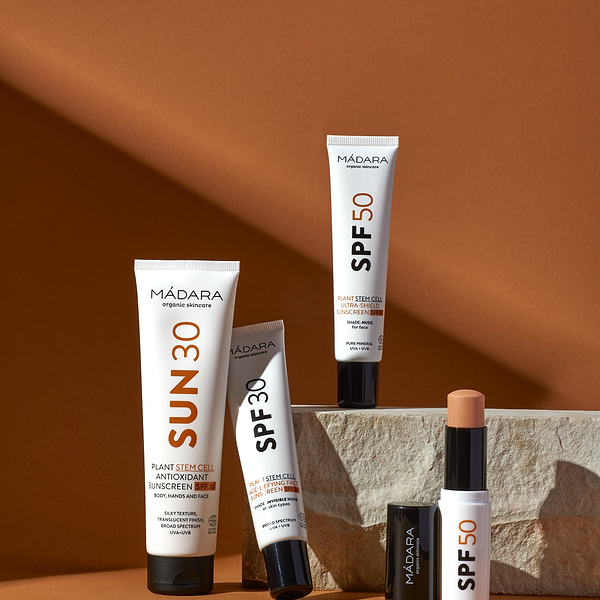 MÁDARA Organic Skincare skincare  product product photo on plain background.