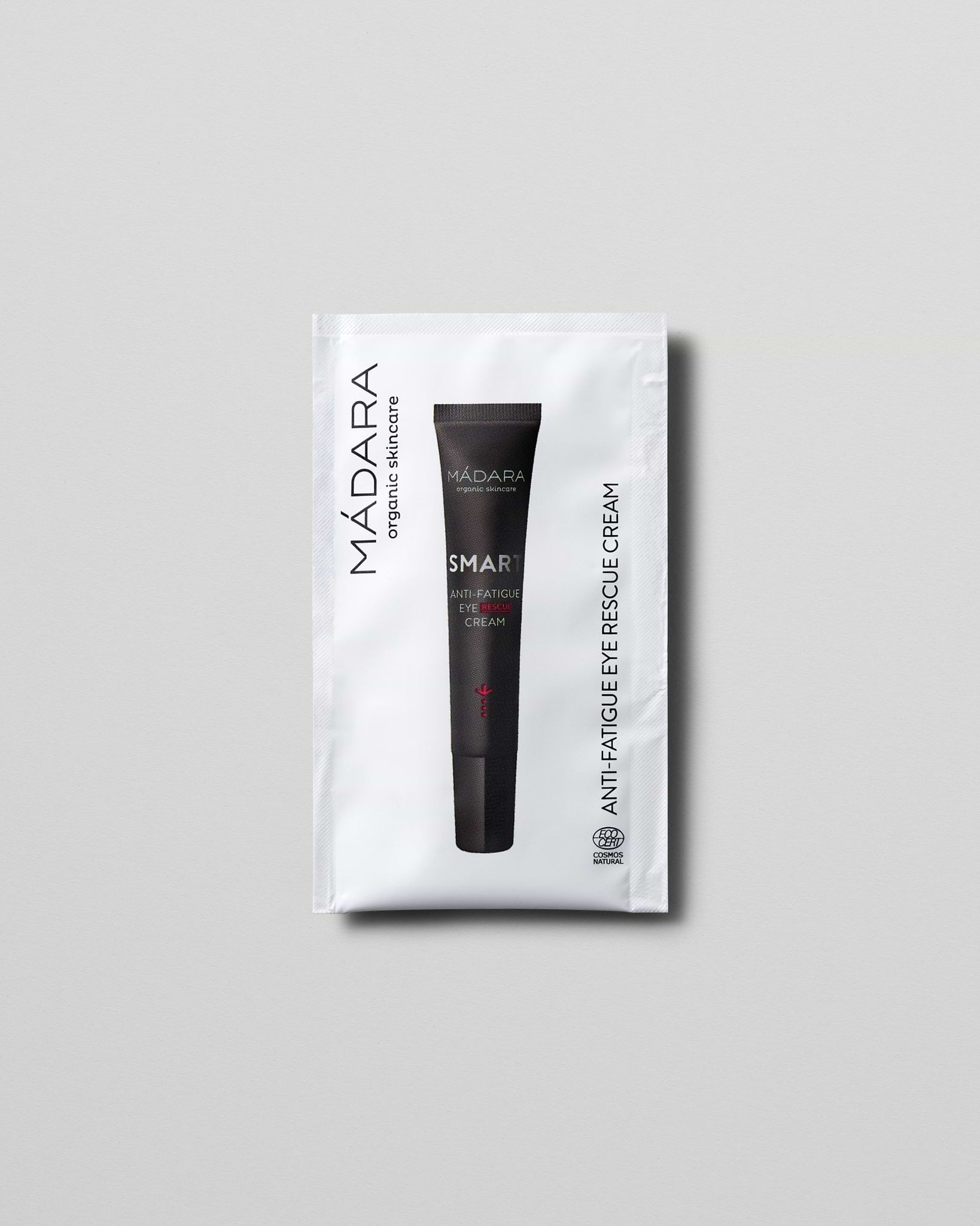 MÁDARA Organic Skincare smart anti fatigue eye rescue cream 1 5ml SC3121 1.5 face cream product photo on plain background.