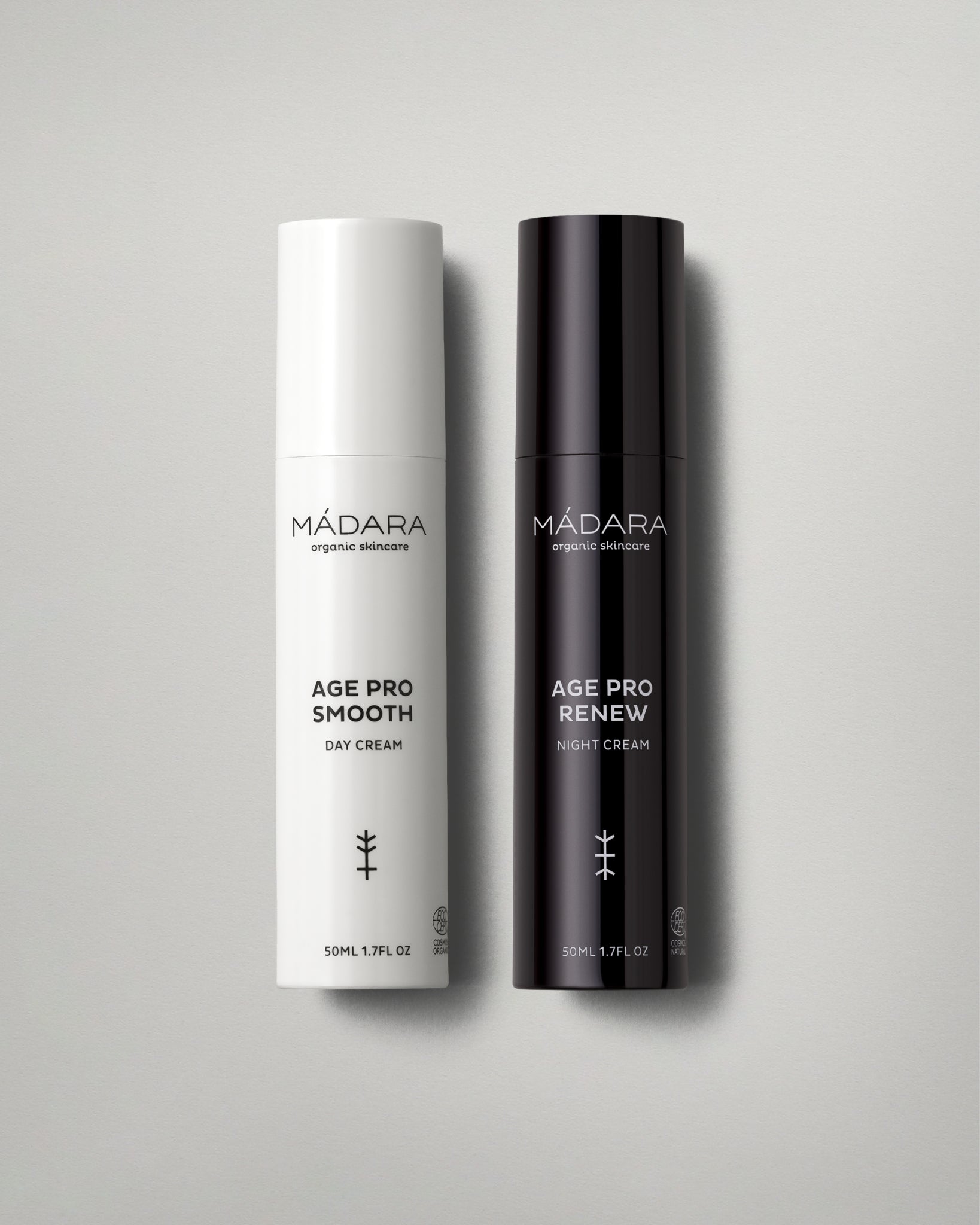 MADARA AGE PRO smooth day cream and AGE PRO renew night cream