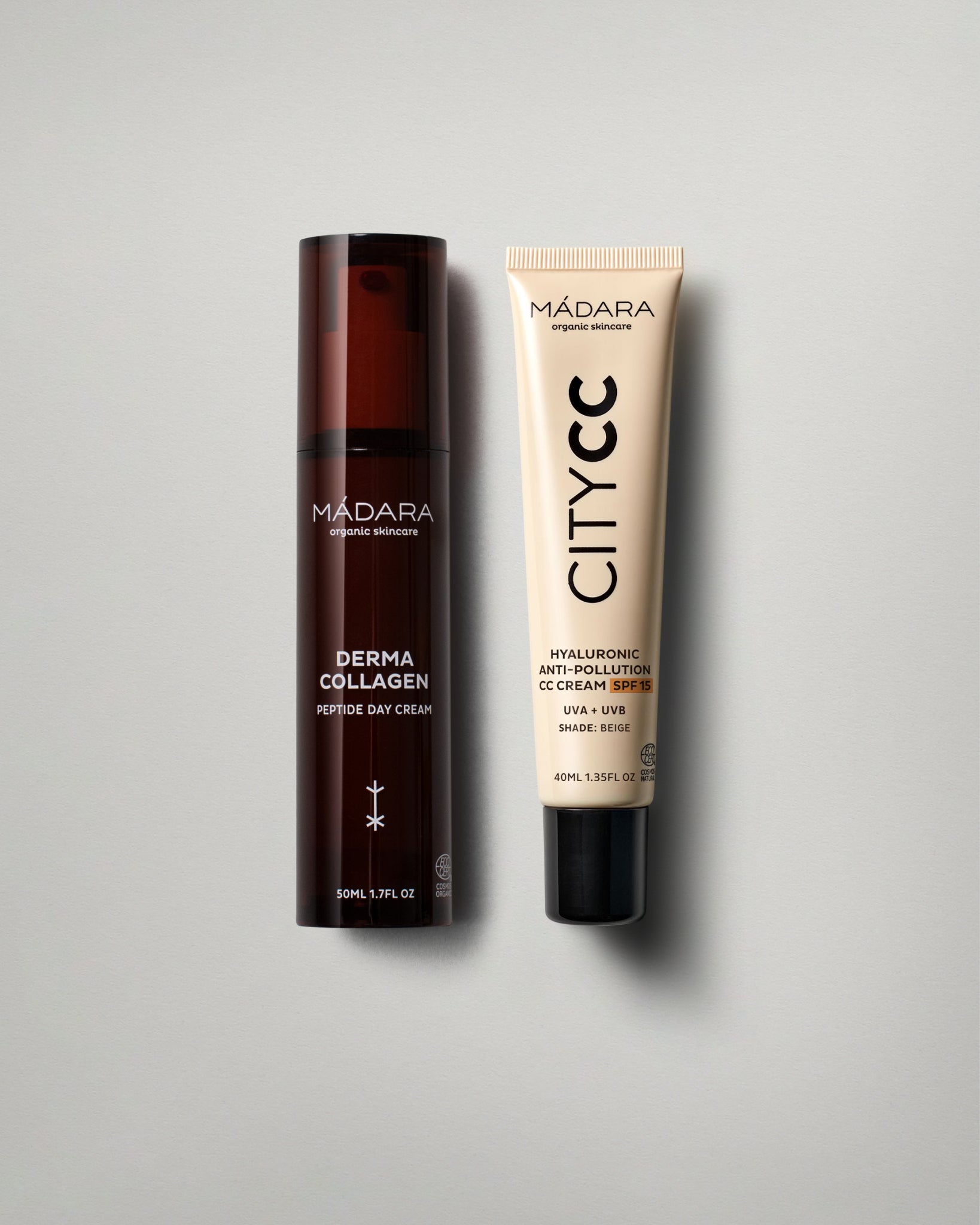 MADARA Hyaluron CC cream beige and peptide day cream duo