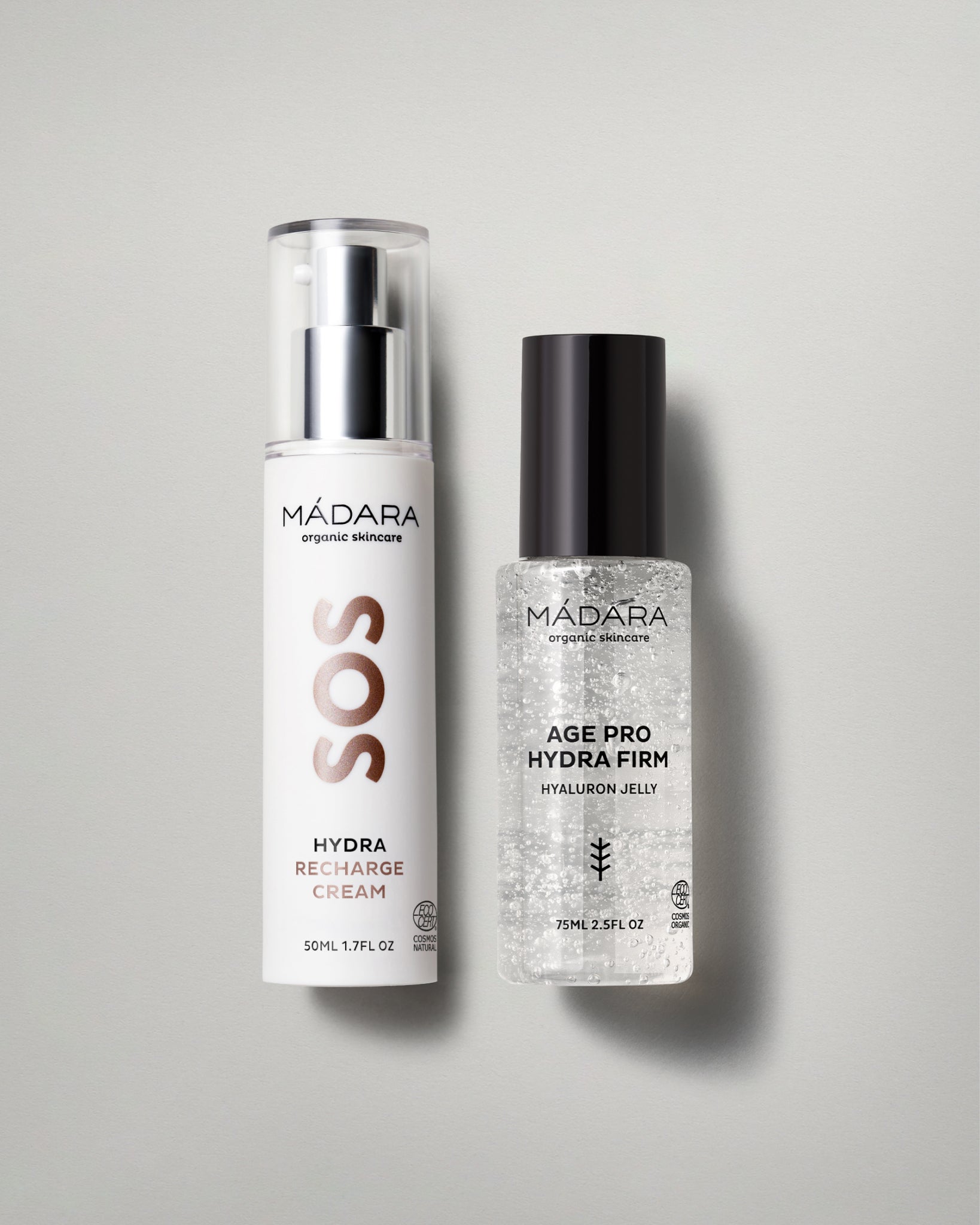 MADARA SOS hydra recharge cream and AGE PRO hydra firm hyaluron jelly set