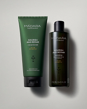 Mádara Nourish and Repair shampoo and conditioner set