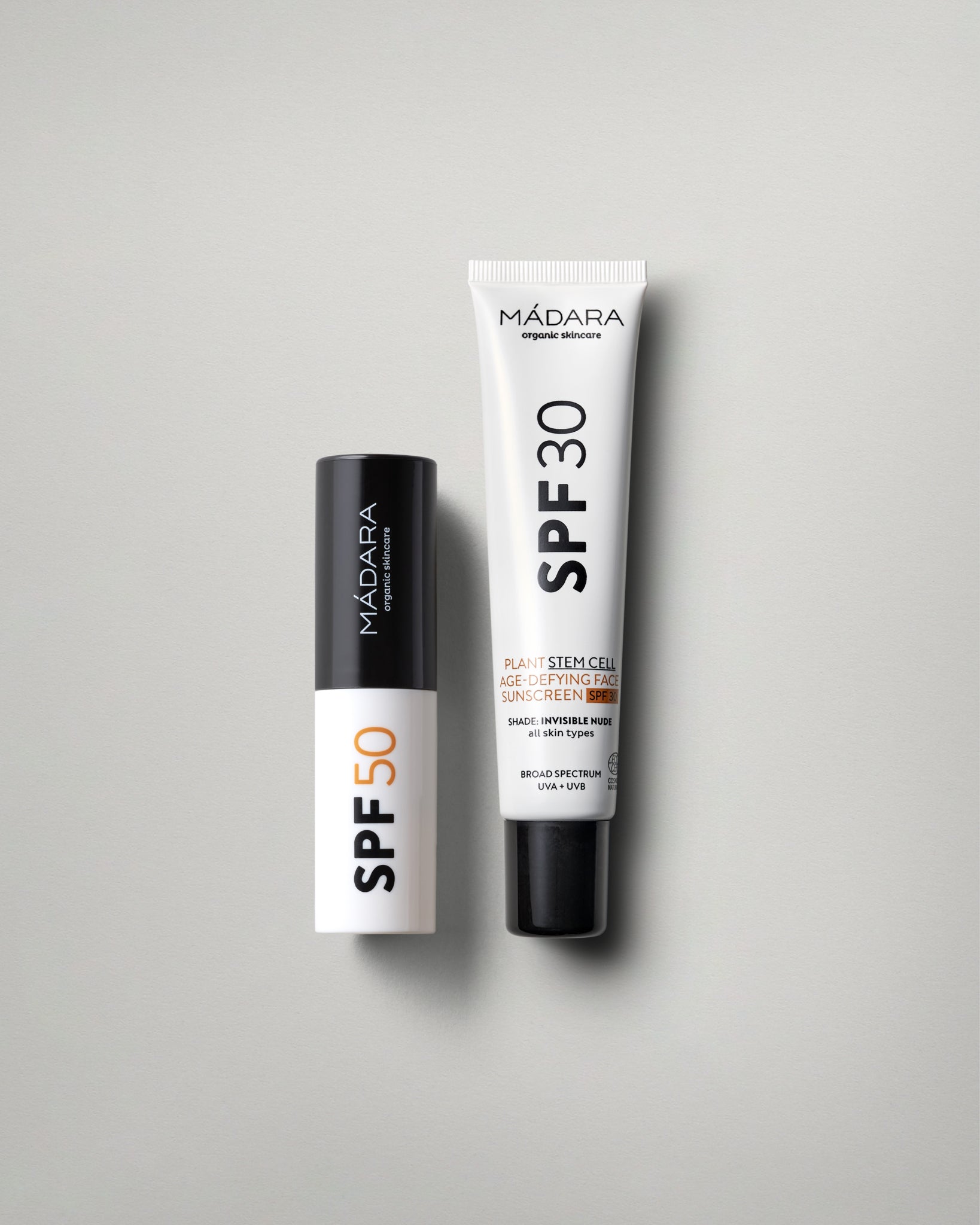 MADARA SPF50 stick and SPF30 mineral sunscreen set