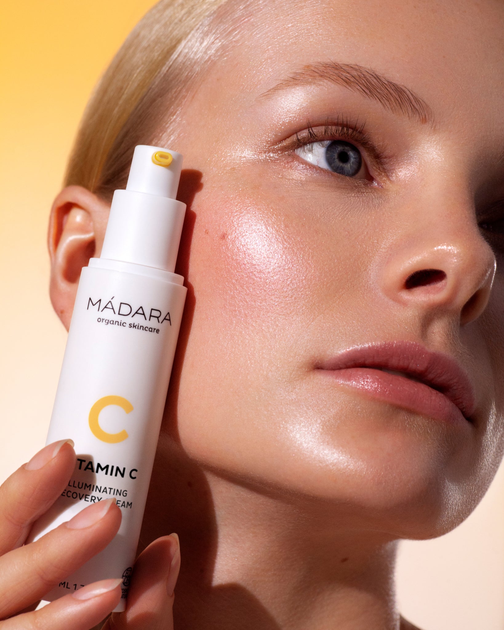 MADARA vitamin C cream on model