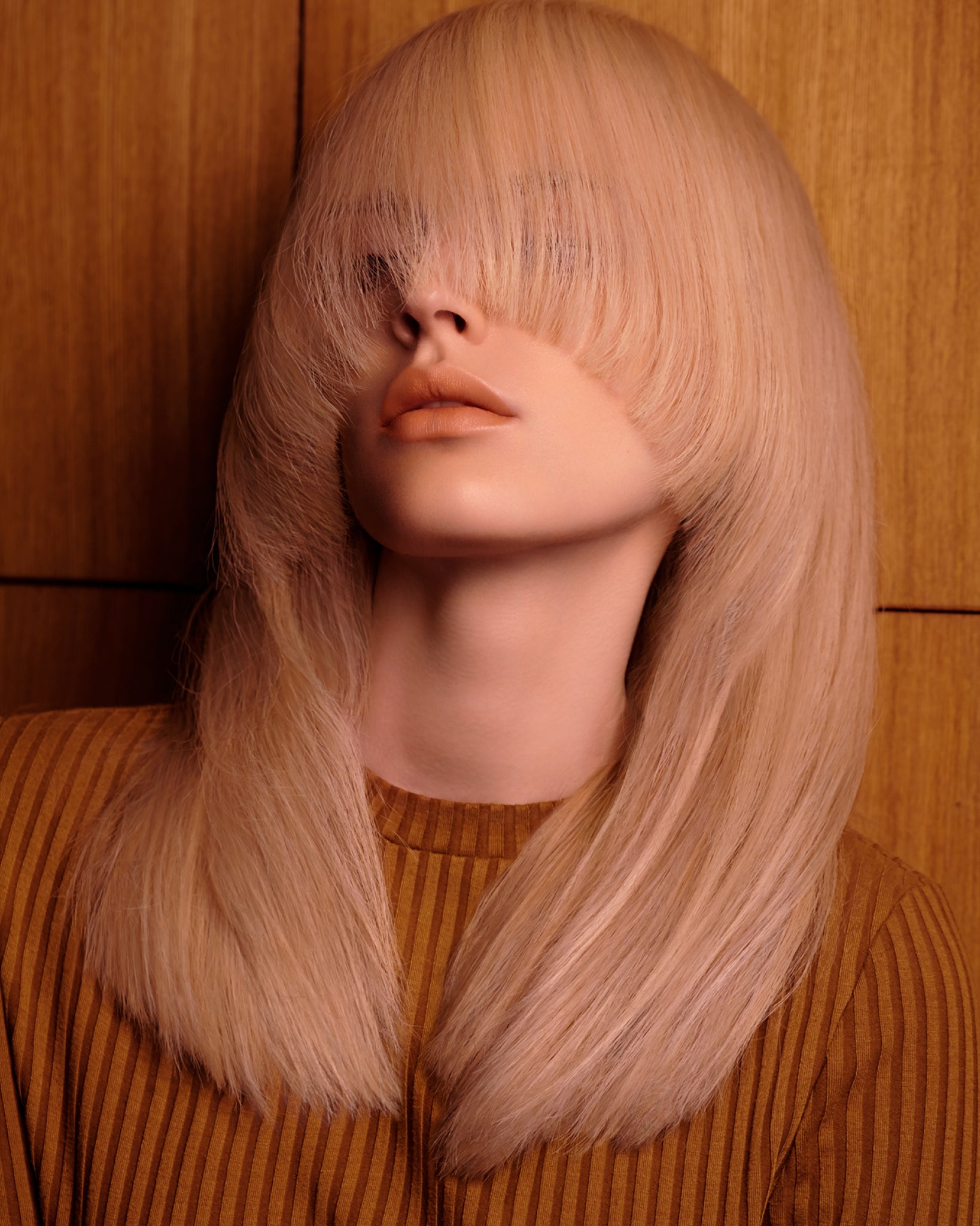 MADARA Cosmetics GROW haircare results showing fuller, thicker-looking blonde hair with smooth volume and healthy shine