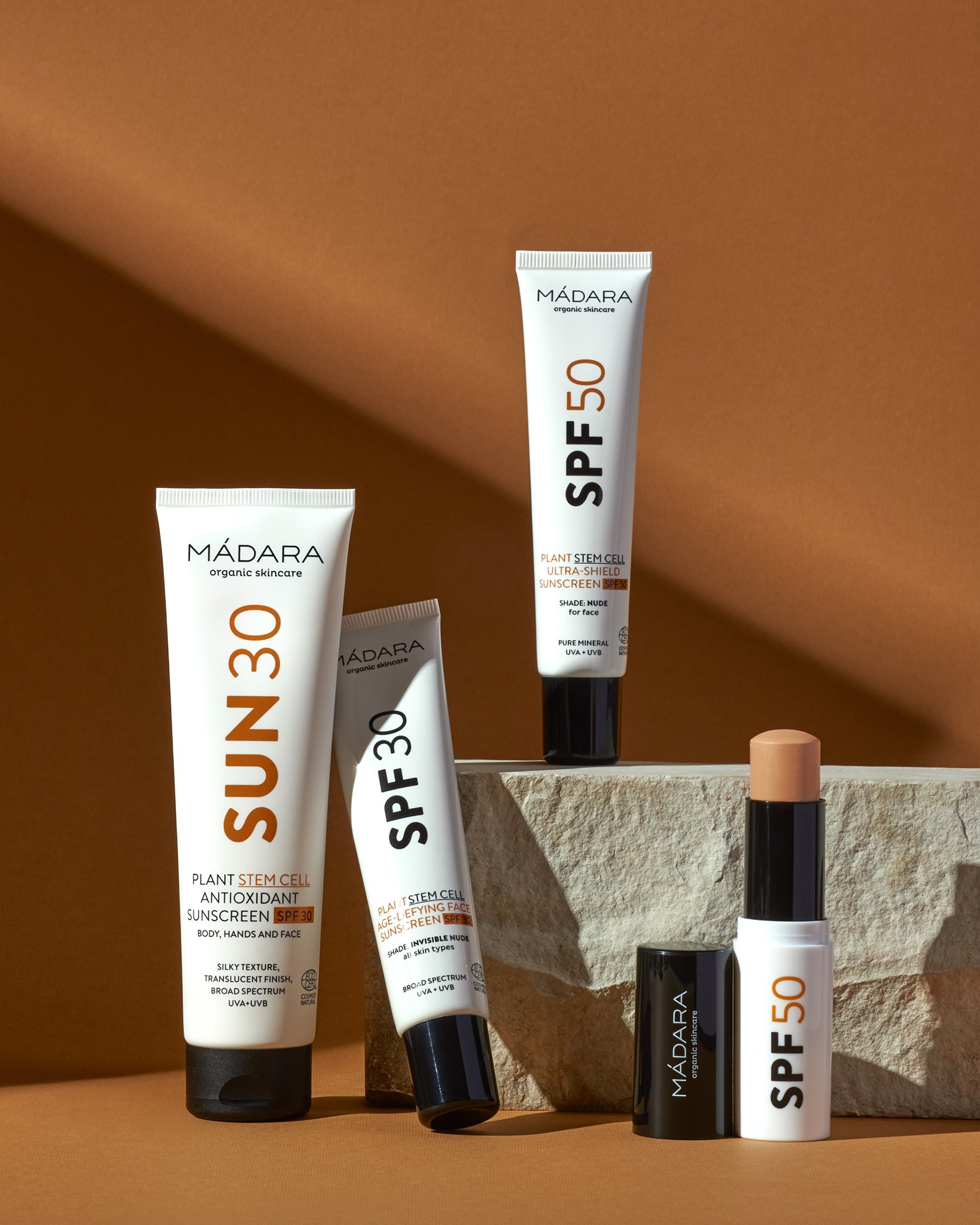 Mádara sunscreen products