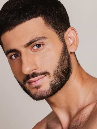 Madara Skin Equal Soft Glow foundation model wearing shade golden sand