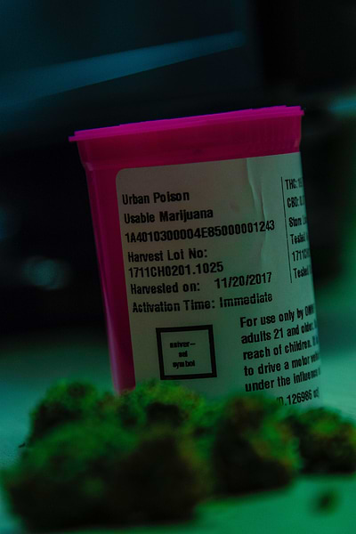 Weed jar at a dispensary