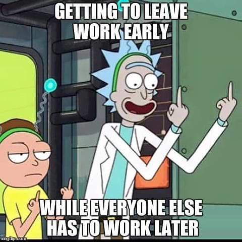 leave work early meme