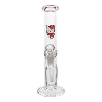 Pink Hello Kitty Straight Tube Bong - 10in