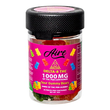 Aire Premium Delta 8 Gummies - 1000mg Sour Gummi Bears