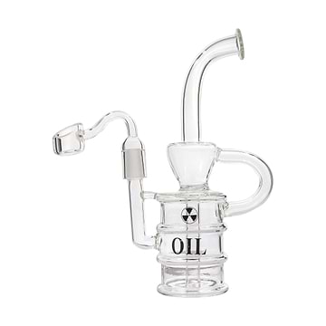 Barrel Oil Rig - 9in Clear
