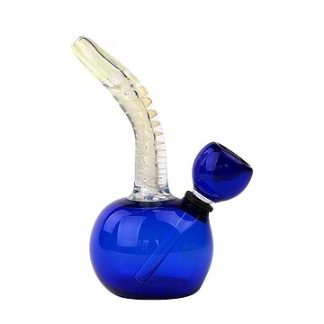 Captains Glass Mini Bubbler - 5.5in Blue