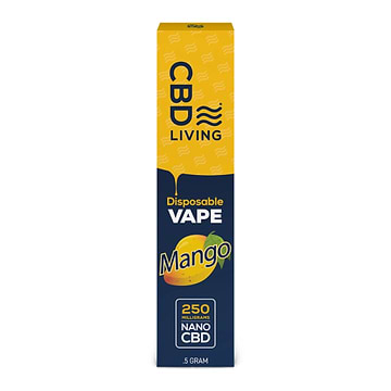 CBD Living Disposable Vape - 250mg 250mg / Mango