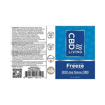 CBD Living Freeze Cold Therapy Lotion - Roll-on - 300mg 300mg