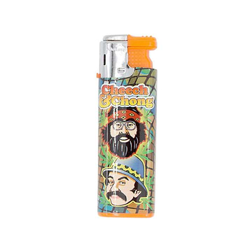 2 packs lighter torch smoking accessory with Cheech n Chong faces design classic lighter shape