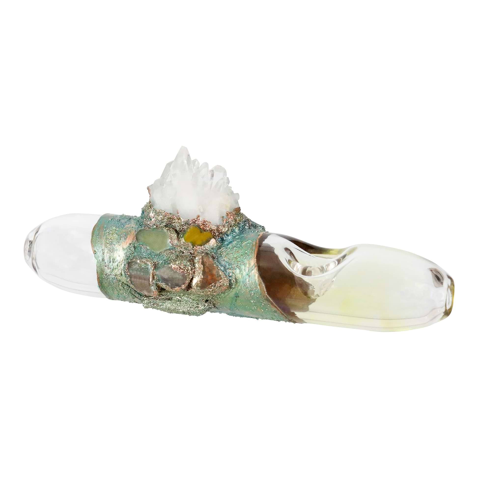Cherry Glass Stone Steamroller - 6.5in Blue