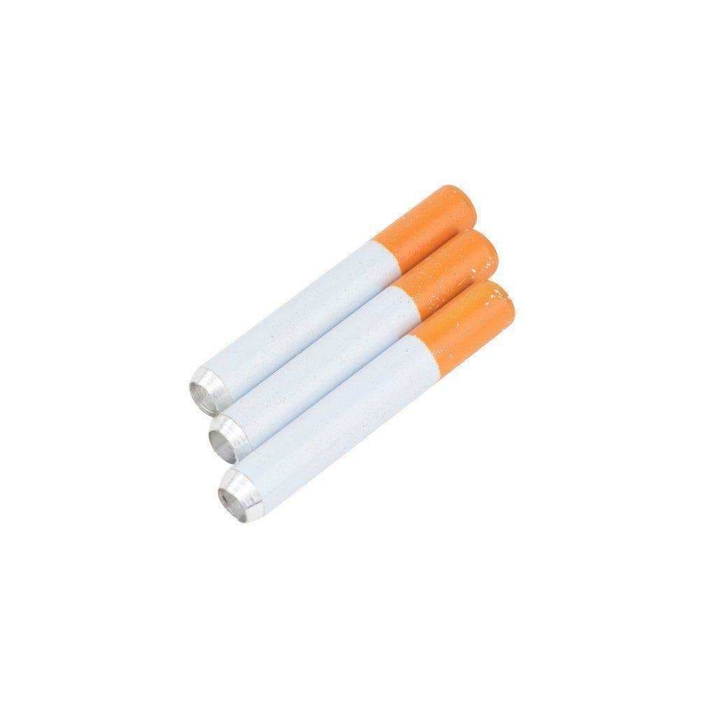 3 User-friendly compact 3-inch cigarette smoking device made of metal and ceramic with classic average cigarette look