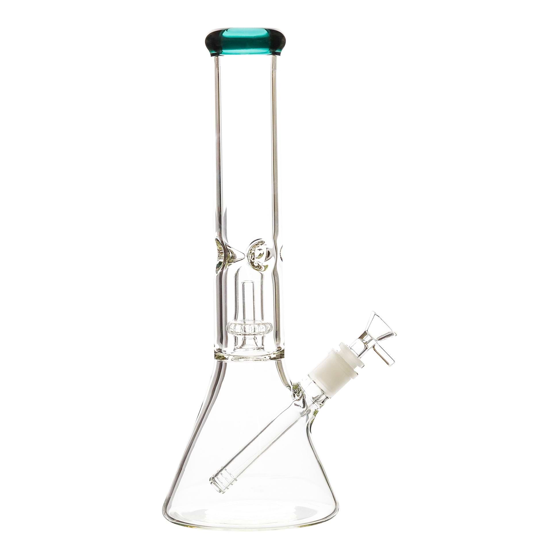 Color Tip Perc Bong - 14in Teal