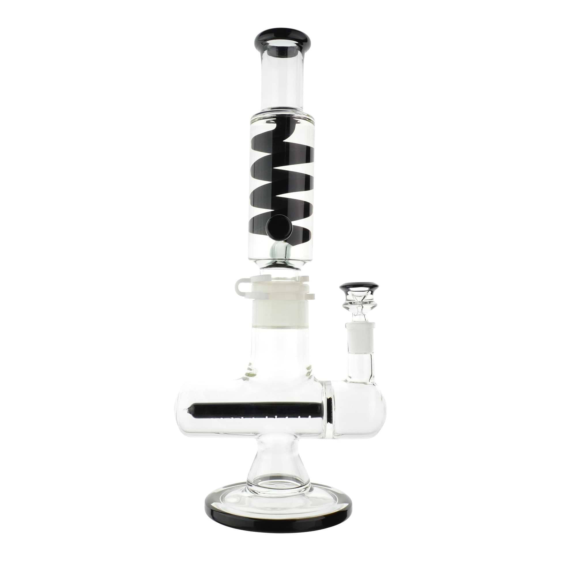 Colored Coil Inline Perc Rig - 14in Black