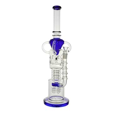 Colored Cone Recycler Bong - 17in