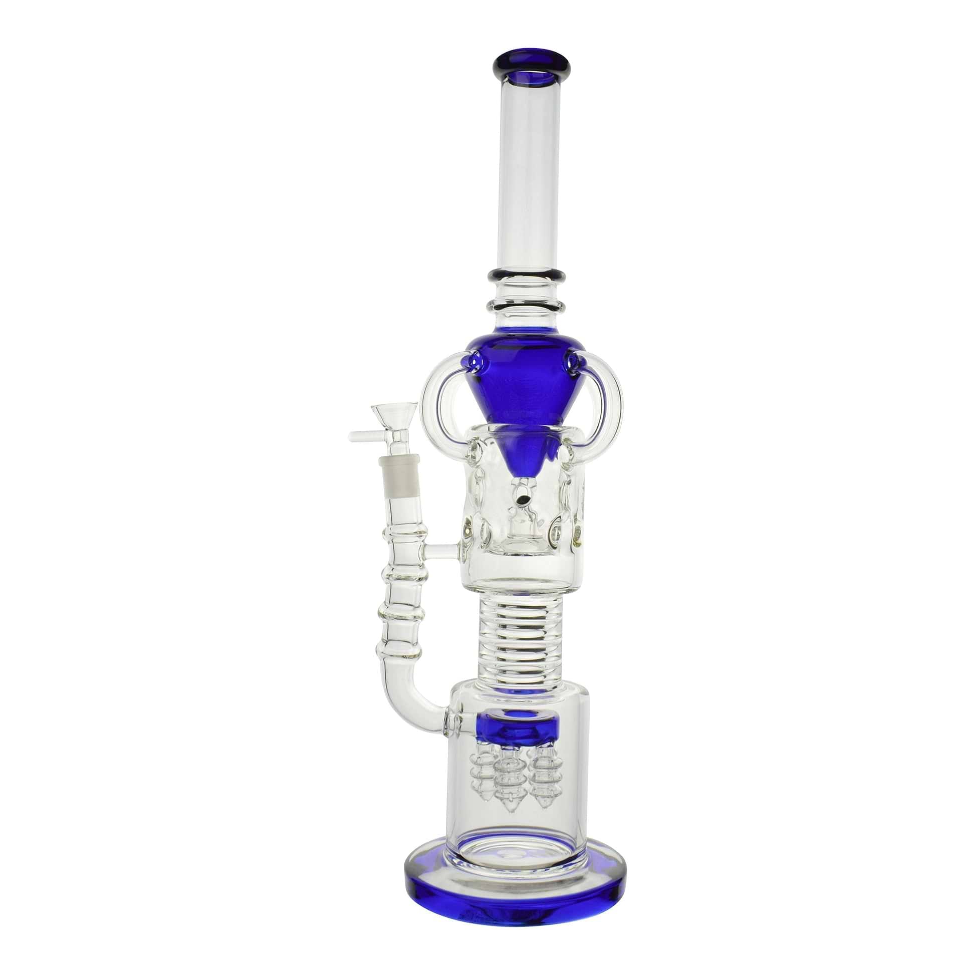 Colored Cone Recycler Bong - 17in