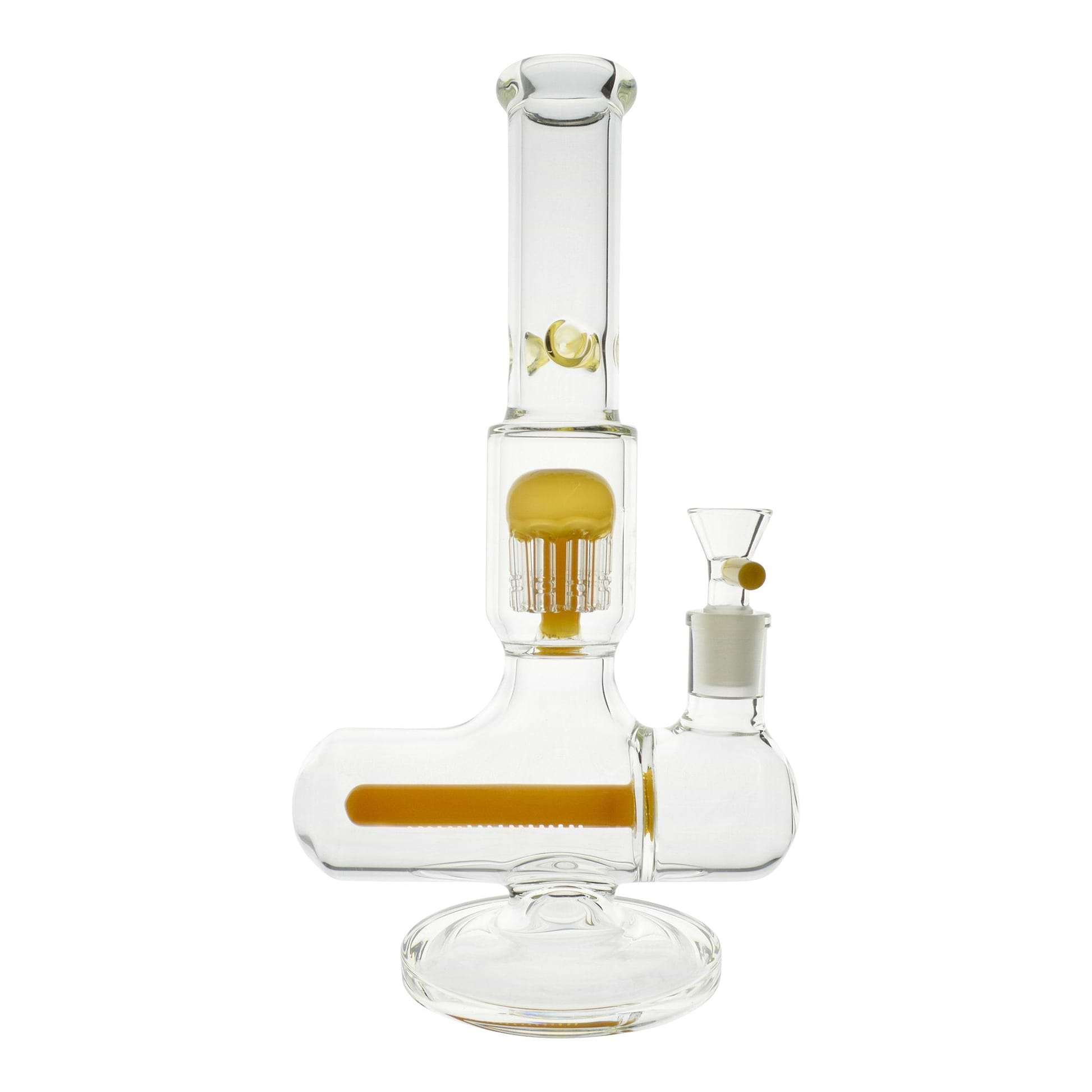 Colored Inline Perc Bong - 10in Yellow