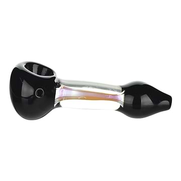 5-inch glass pipe smoking device with stylish clear center and bold colors in pencil shape and look