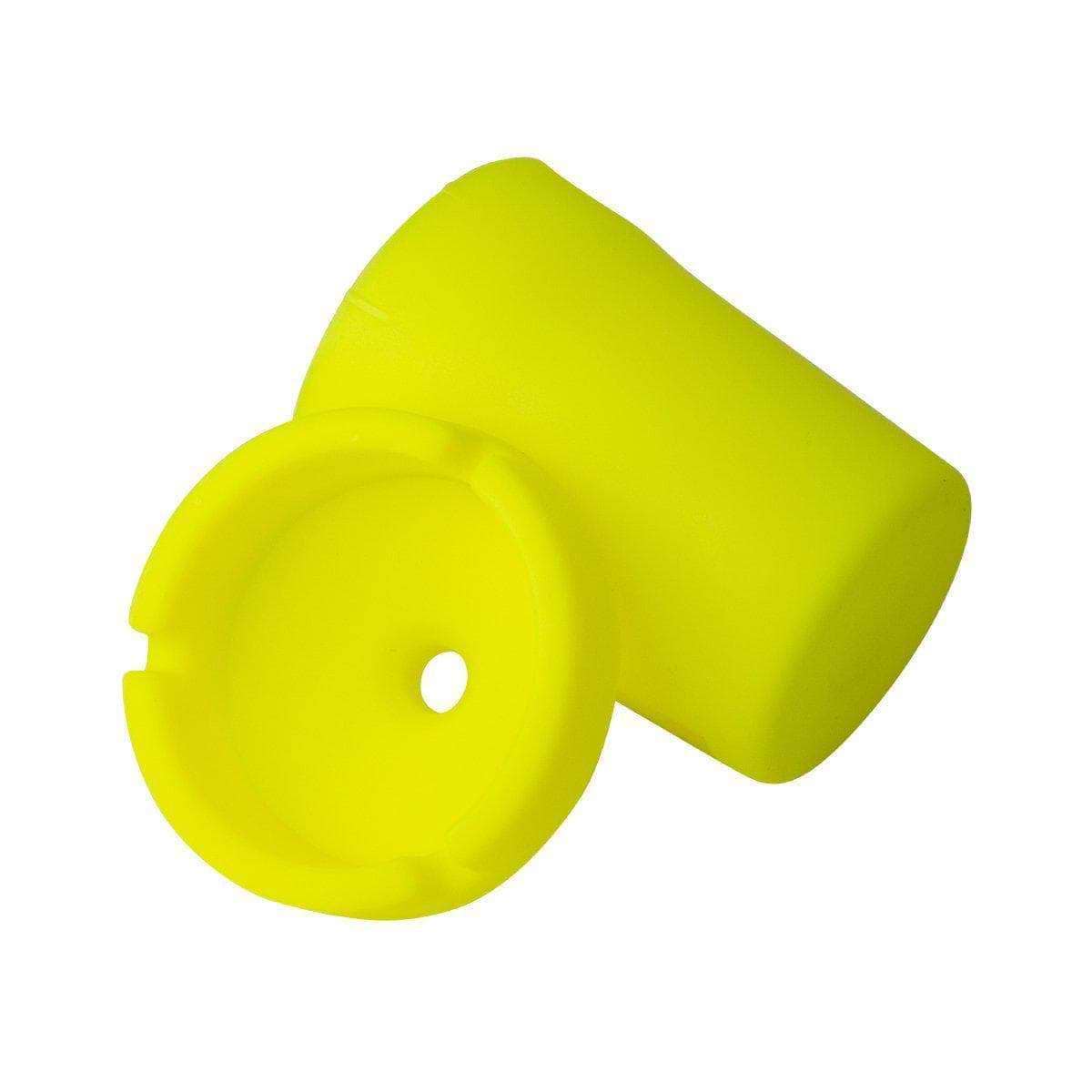 Opened fun silicone ashtray smoking accessories in yellow color and pail bucket shape design and look