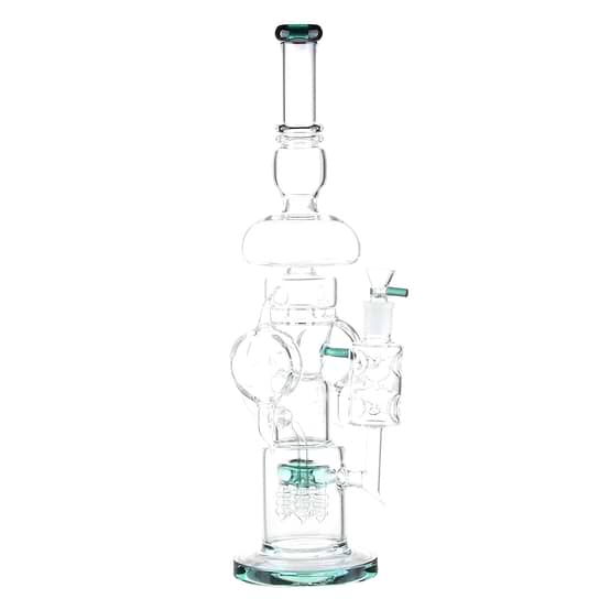 Cylindrical Funnel Perc Bong - 19in