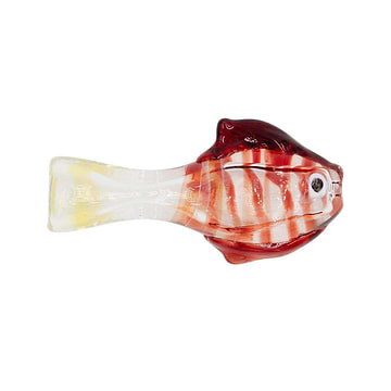 2.5-inch fish-shaped oney one hitter smoking device vibrant swirling marine colors, refreshing aquatic design big fish eyes
