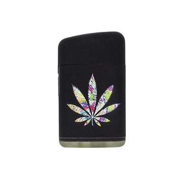 Compact flip top mini torch lighter smoking device accessory with a classy design in noise prismatic colors