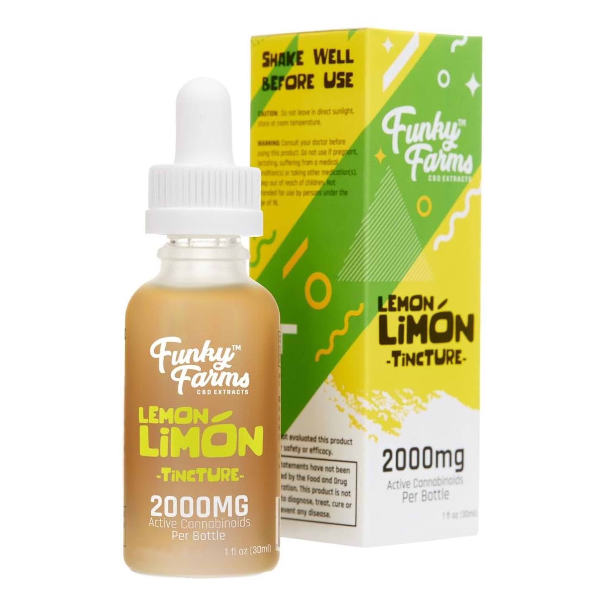 Funky Farms CBD Tincture 2000mg / Lemon Limon
