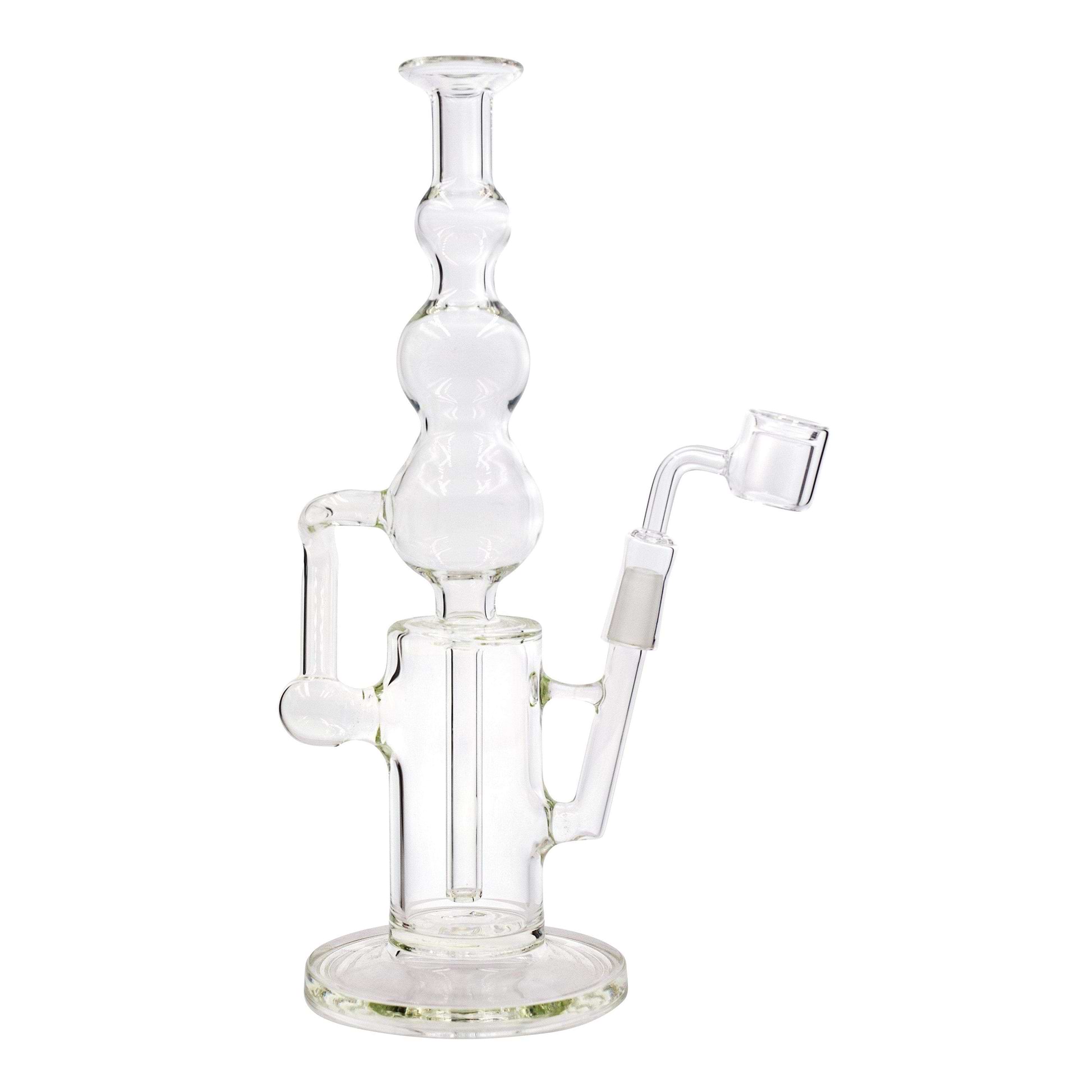 12-inch glass dab rig recycler bong smoking device with genie-in-a-bottle Alladin shape and look